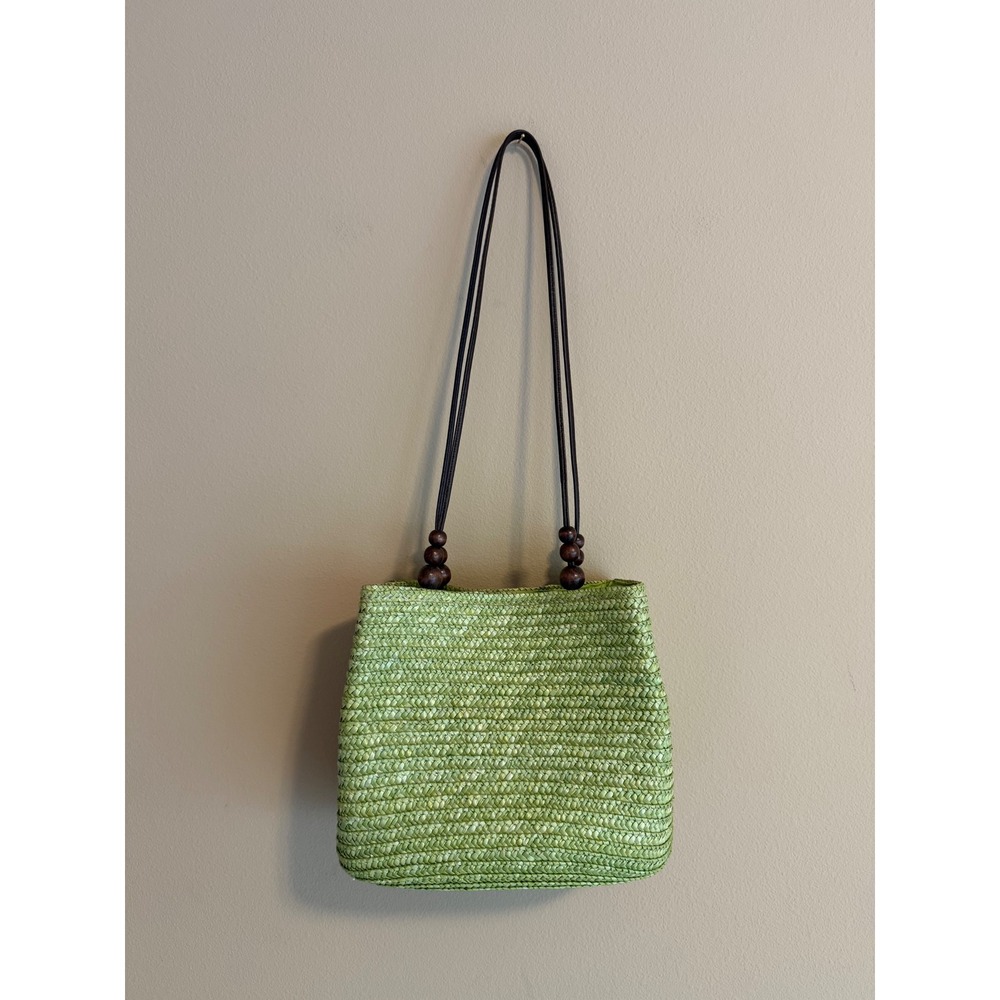 St. John's Bay Green Straw Tote
